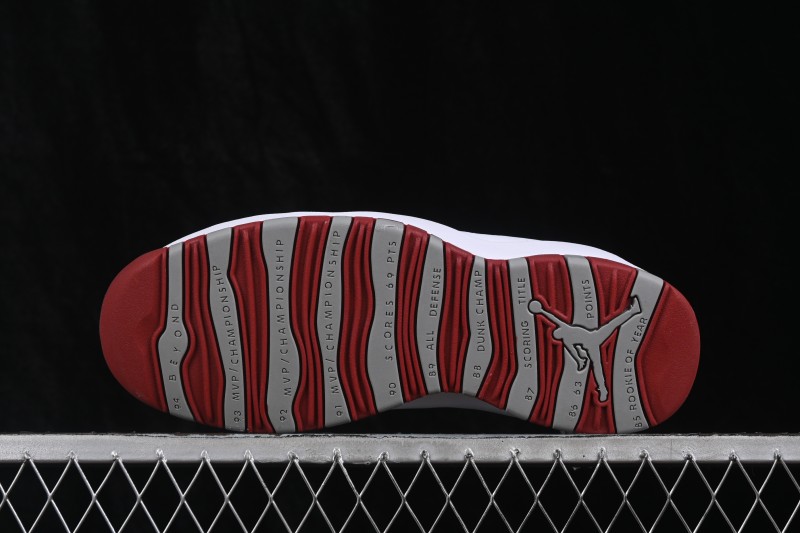 Nike Air Jordan 10 Retro Red Steel Basketball Shoes with Classic Design - 310805-161