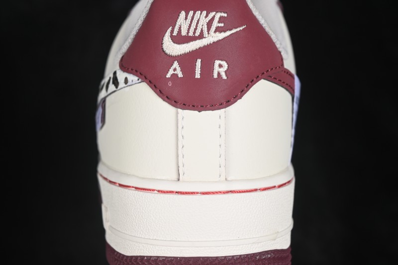 Nike Air Force 1 '07 Low Wild Berry Leopard Shadow Hand-Painted Casual Sneakers - FB1839-521