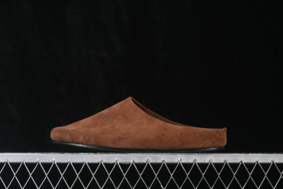 The Row Hudson Round-Toe Half-Open Toe Casual Mule Slippers - CHO