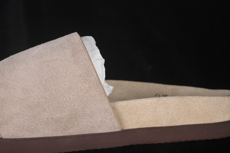 Brunello Cucinelli Suede Flat Slip-On Open-Toe Thong Sandals - MZUSOLY236CDK54 GREY