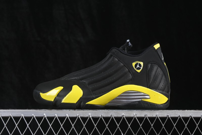 Air Jordan 14 Retro Thunder Black Yellow Basketball Shoes - 487471-070