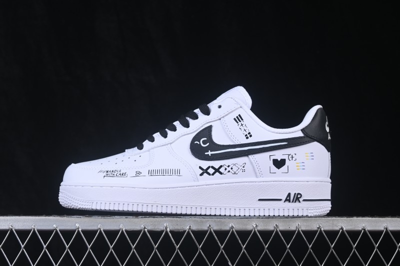 Nike Air Force 1 '07 Low Casual Skateboarding Shoes with Full-Length Air Cushion - CW2288-111
