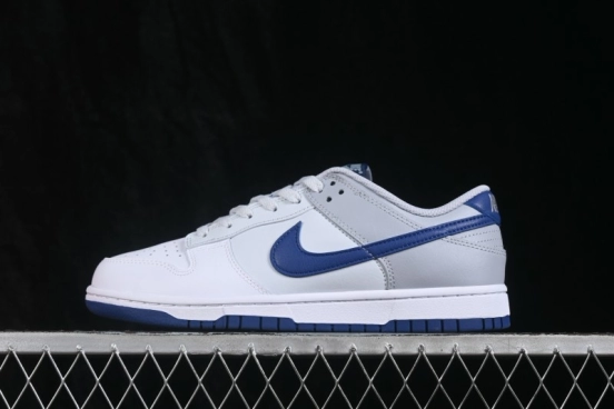 Nike SB Dunk Low White Grey Blue Low-Top Casual Skate Shoes - HF5441-118