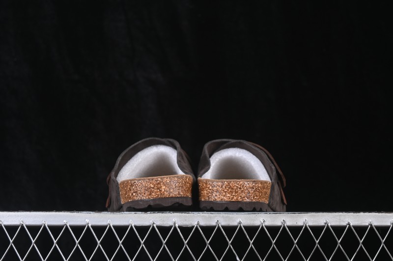Birkenstock Suede Shearling-Lined Clog Mocha Brown - 1015572