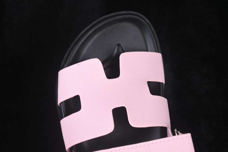 Hermes Chypre Flat Slide Sandals - Ceramic Pink