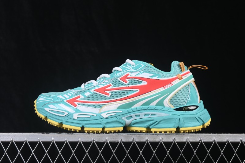 Off-White C/O Virgil Abloh Retro Running Shoes Emerald Green - AJF6