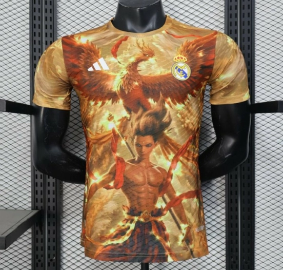 Player Version 25/26 Real Madrid Gold with Phoenix NA ZHA Jersey