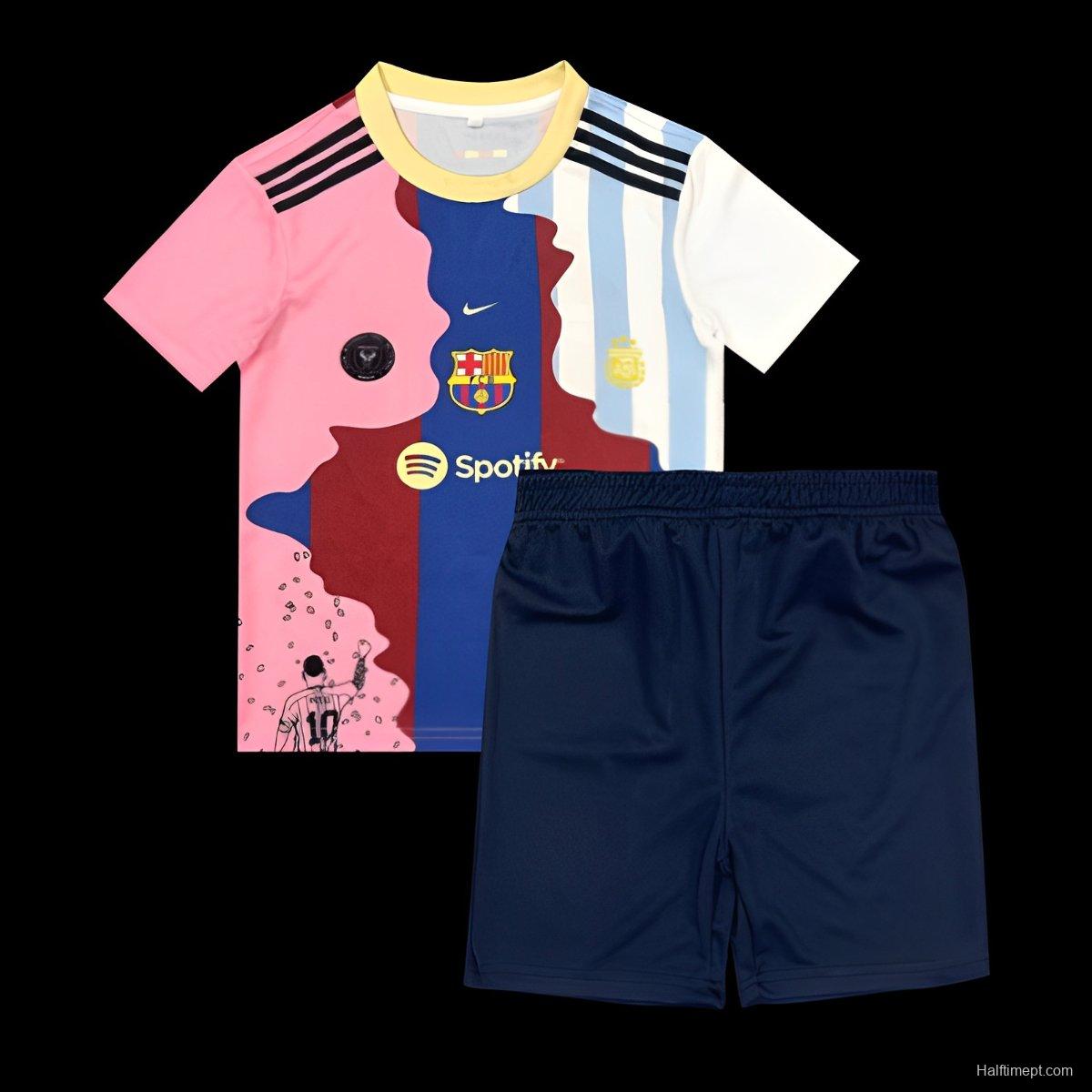 25/26 Kids Barcelona MESSI Jersey