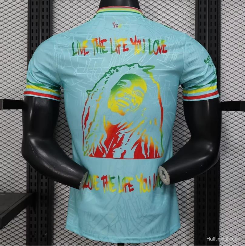 Player Version 25/26 Ajax Navy Skyblue with Bob Marley Tribute Jersey