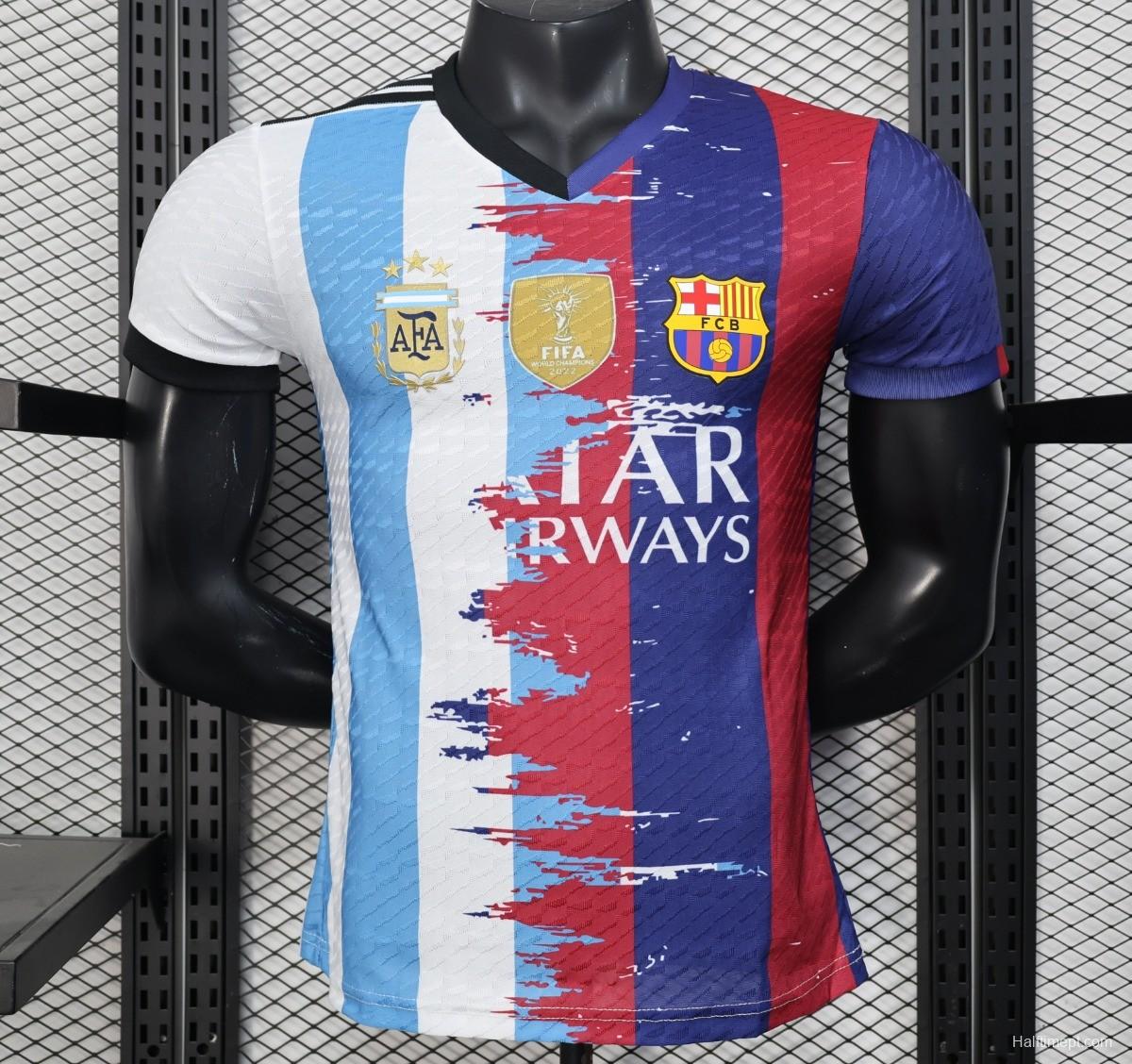 Player Version 25/26 Barcelona x Argentina Combined Messi Jersey
