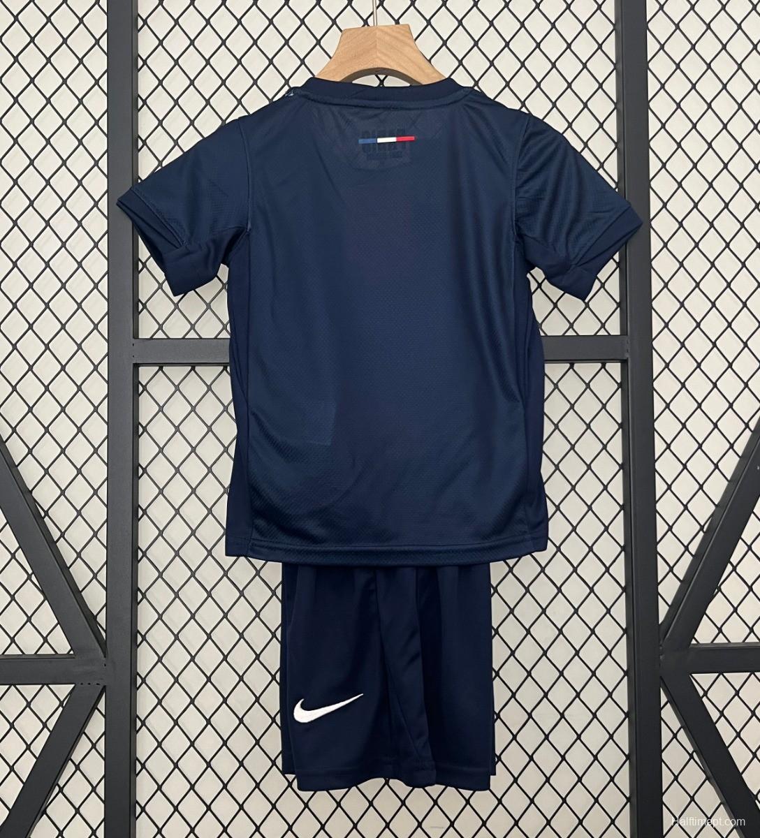 1 Star 24/25 Kids PSG Home Jersey With Final Match Champion Jersey