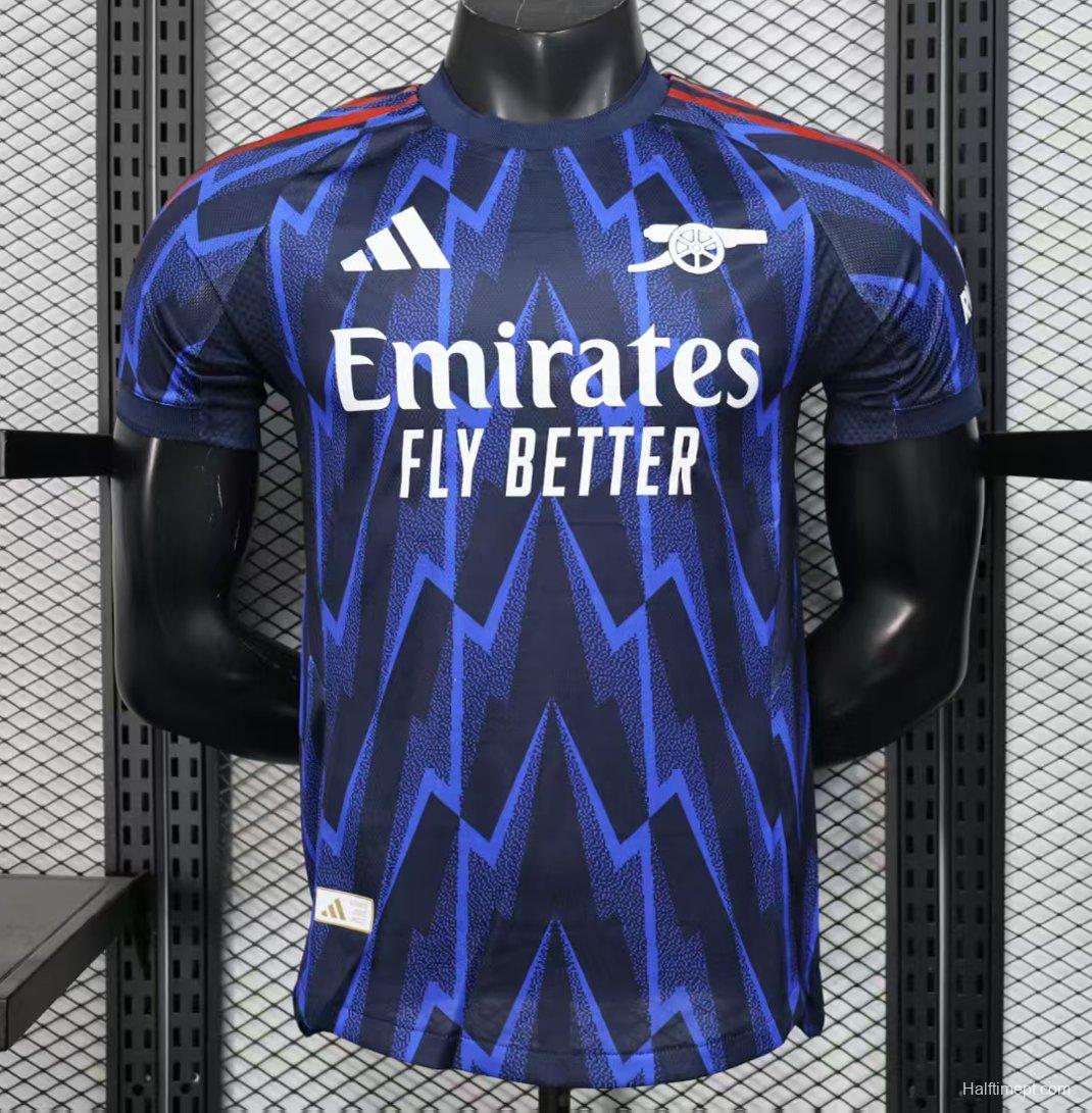 Player Version 25/26 Arsenal Third Blue with Geometric Lightning Pattern Jersey