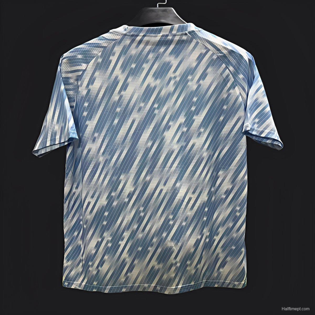 25/26 Manchester City Sky Blue with Diagonal Striped Pattern Jersey