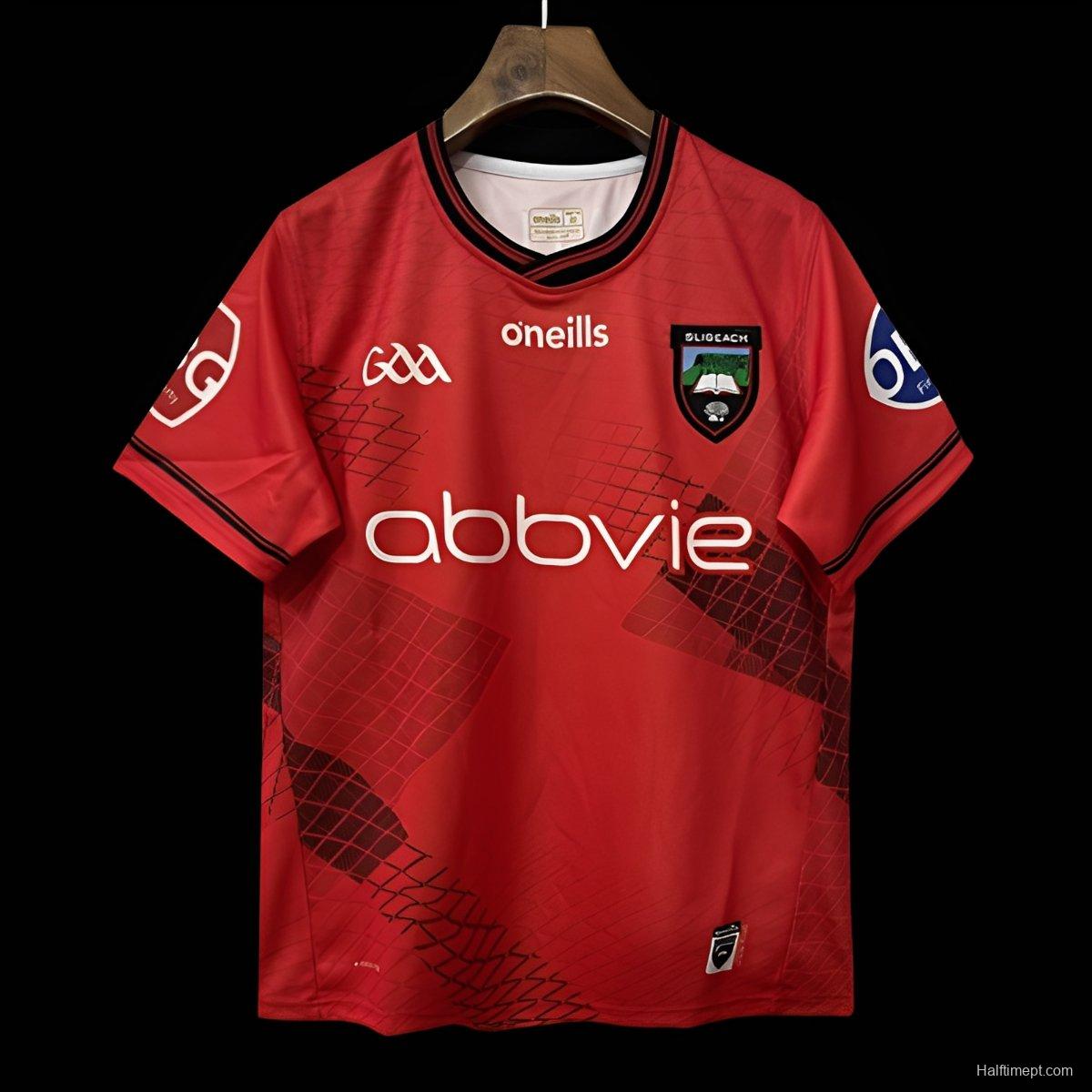 25/26 Sligo GAA Red with Black Geometric Pattern Jersey
