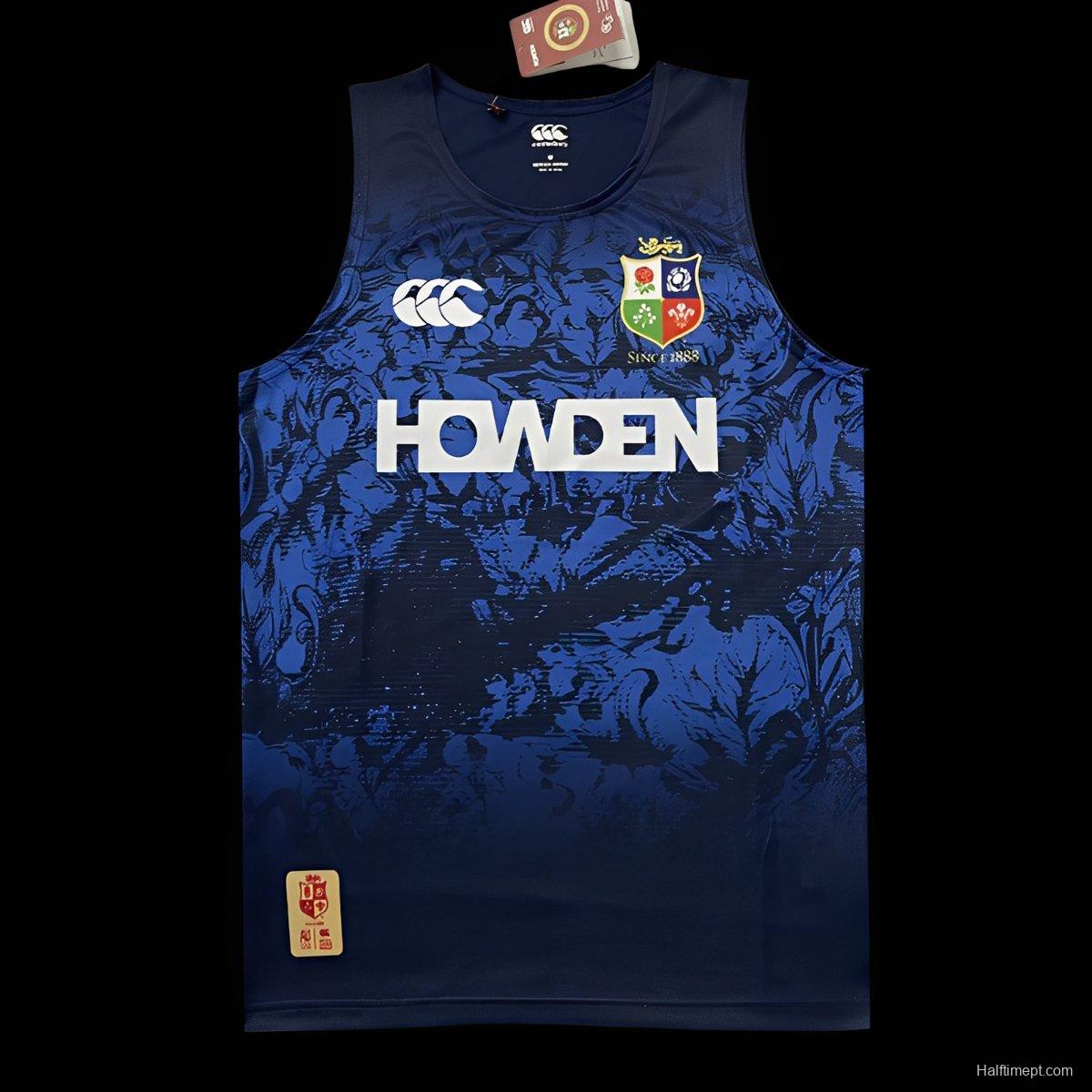 2025 British & Irish Lions Navy with Blue Pattern Singlet