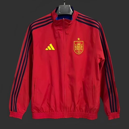 2026 Spain Home Red Full Zipper Windbreaker