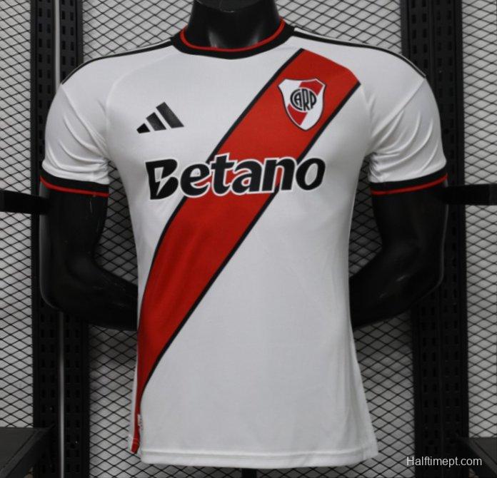 Player Version 26/27 River Plate Home White with Red Diagonal Sash Jersey