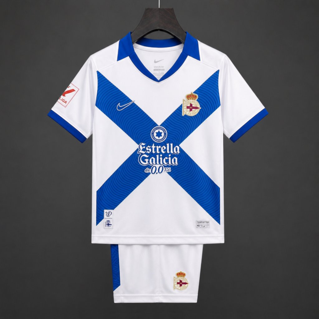 26/27 Kids Deportivo La Coruna Third White Jersey