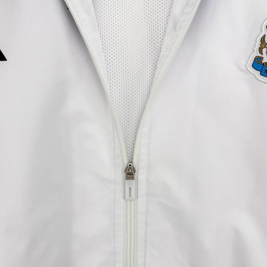 26/27 Newcastle United  White Full Zipper Windbreaker Jacket