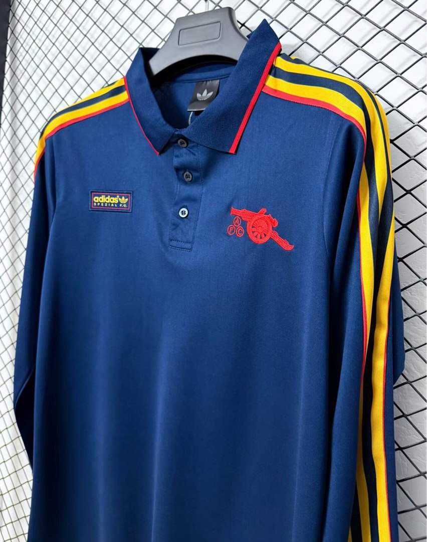 26/27 Arsenal SPZL FC Long Sleeve Navy Blue Polo Shirt
