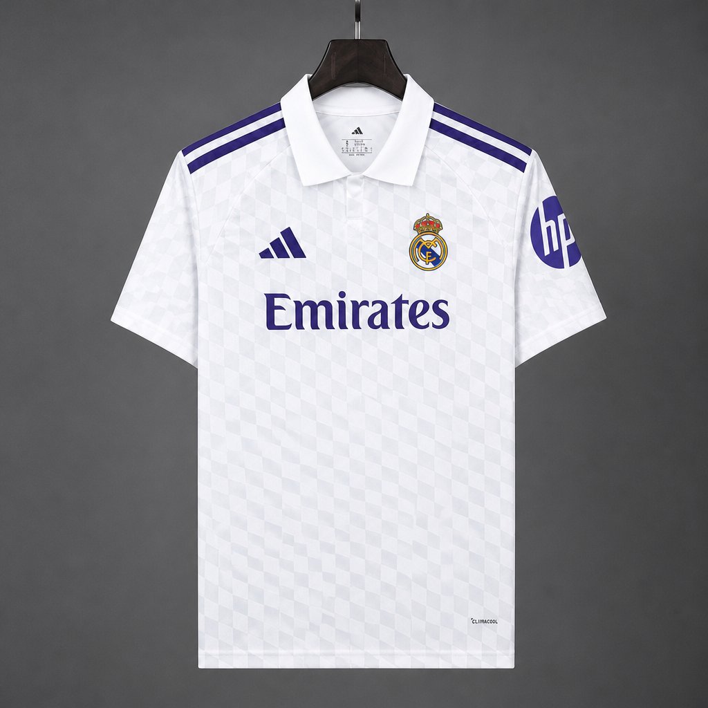 27/28 Real Madrid Home White Polo Jersey